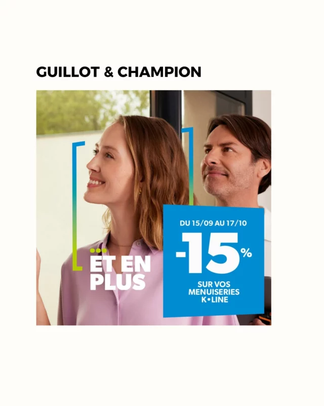 Et si changer de fenêtres devenait facile ? 🏘

Bénéficiez en exclusivité de 15 % de réduction sur vos portes et fenêtre K•LINE chez @gcmenuiserie , du 15 septembre au 17 octobre 2025 

RDV 5 rue Suède, Tours ! 🚪 

#camarche #ToursNord #Villedetours #associationdescommercants #CommerçantsEnsemble #Tours #Toursmaville