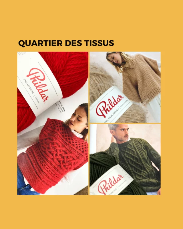 Pour les amoureux(ses) du tricot, @quartierdestissus_toursnord PRÉPARE L’AUTOMNE ! 🍁🍂

🧶Retrouvez en magasin de nombreux modèles à tricoter pour toute la famille.
Comme le Phil Looping Rouge Passion (Phildar n°262), Phil Irlandais Kaki (Phildar Intemporels Masculins n°264), etc. 

👉 Modèles et laines à retrouver dans vos magasins Tours Nord et Chambray !

#camarche #ToursNord #Villedetours #associationdescommercants #CommerçantsEnsemble #Tours #Toursmaville